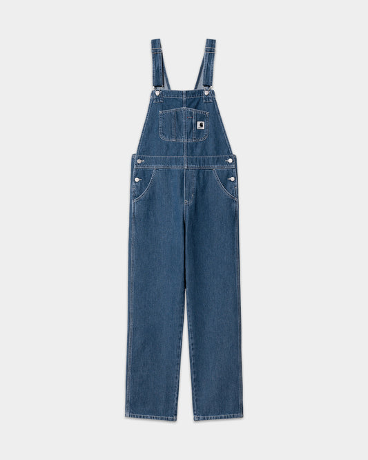 W' BIB OVERALL STRAIGHT - blue stone washed