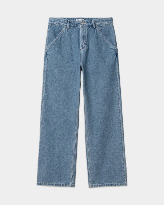 W' SIMPLE PANT - blue heavy stone washed
