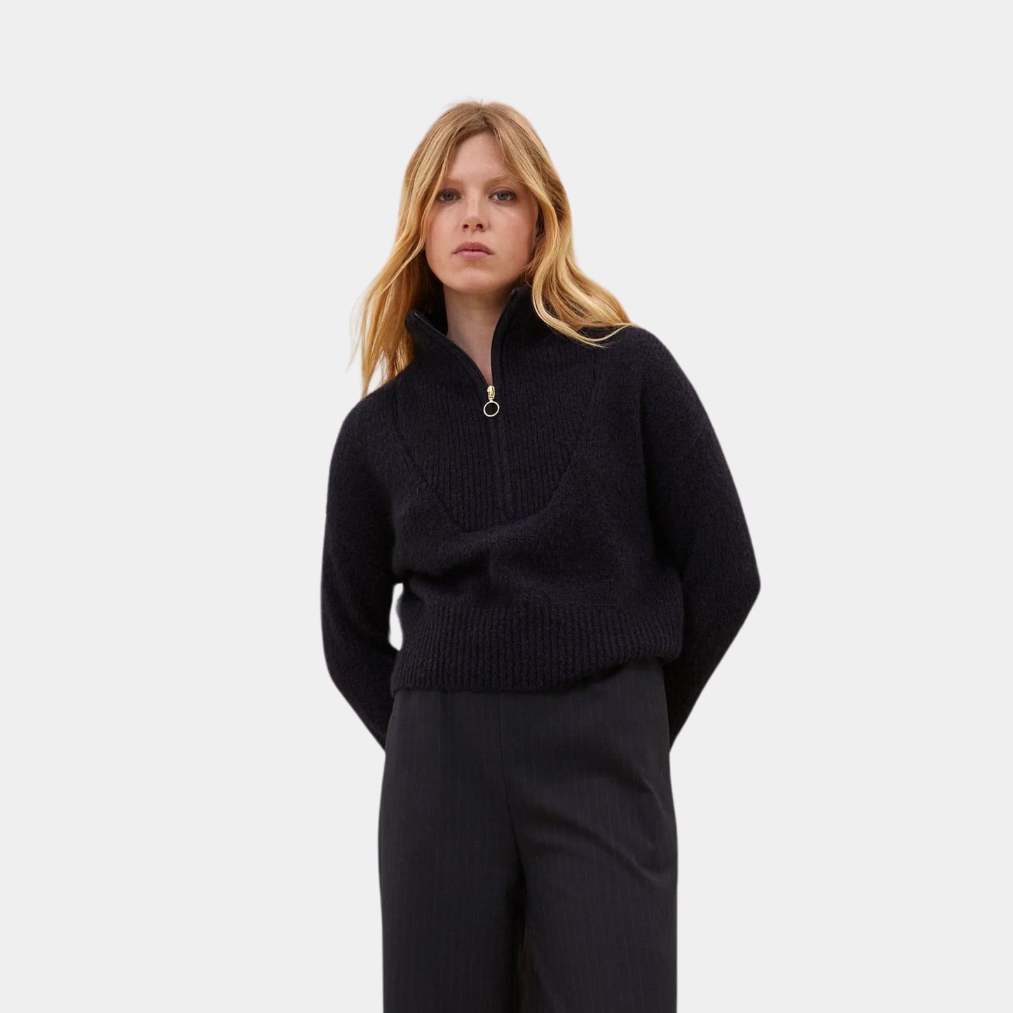 BOXY BEAU PULLOVER - black