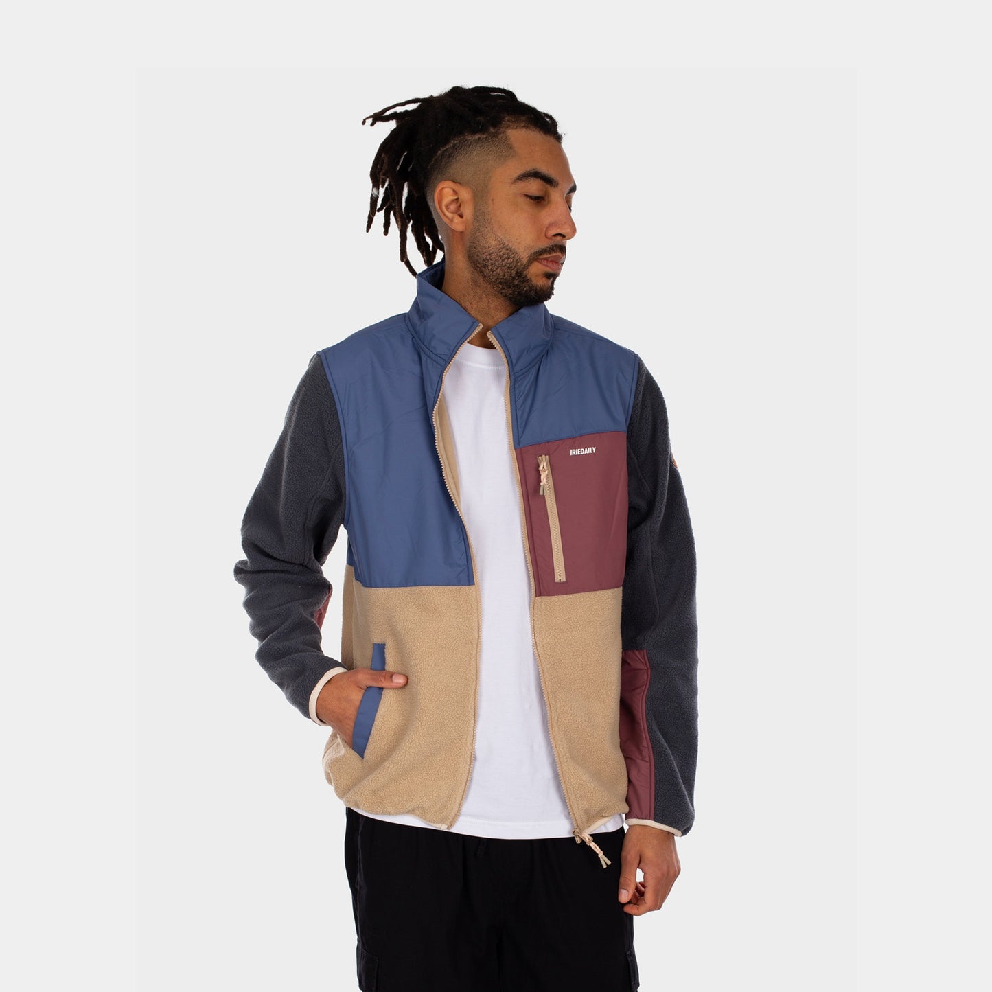 AUF DECK FLEECE JACKET - dove blue