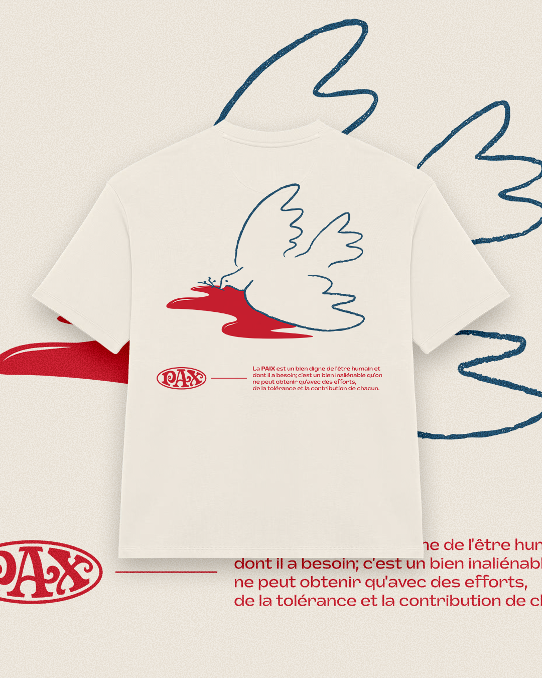 STATEMENT DOVE TEE - natural
