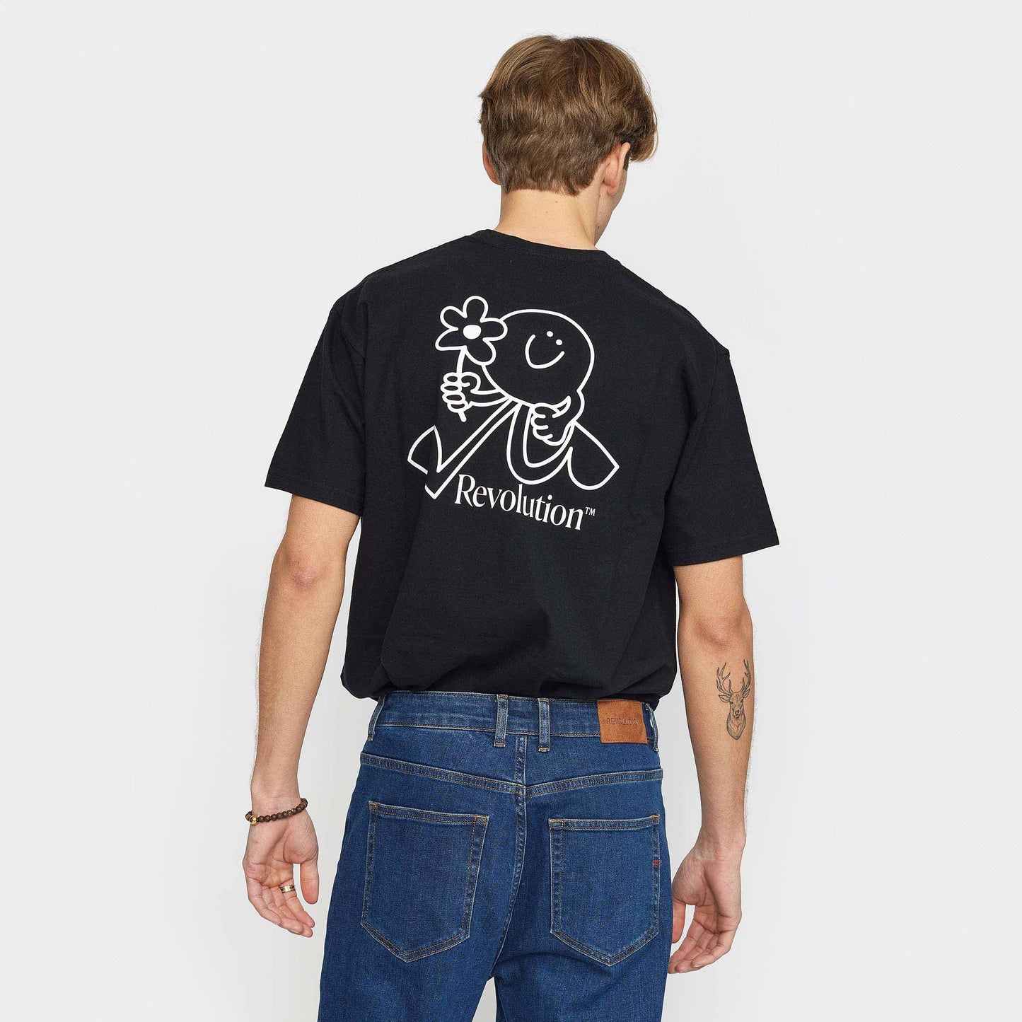 PRINTED T-SHIRT (1375) FLO - black