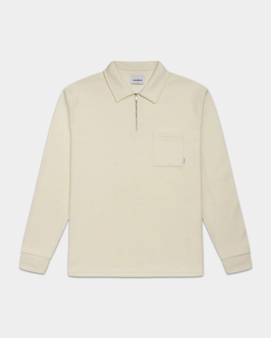 ALTER WOOL POLO - lightsand