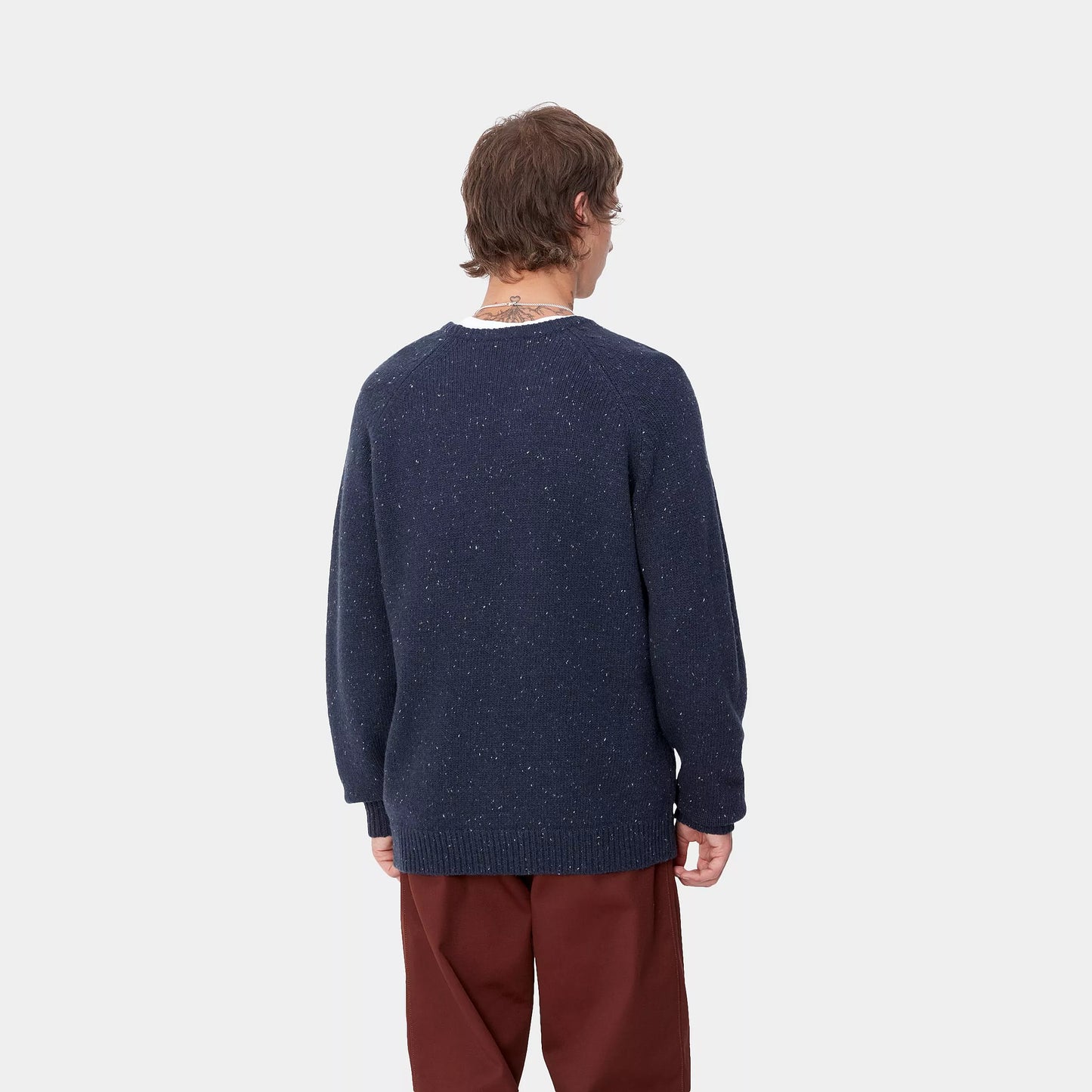 ANGLISTIC SWEATER - speckled air force blue