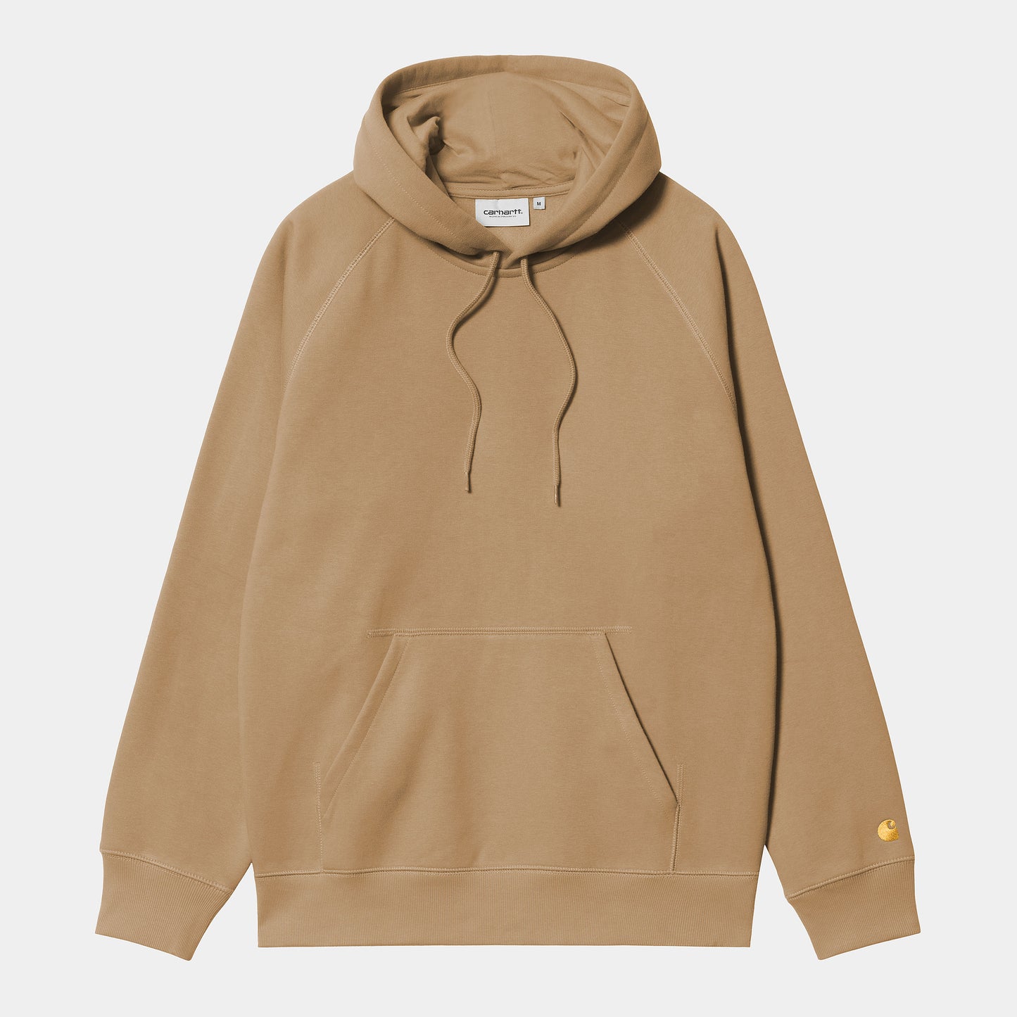 HOODED CHASE SWEAT - peanut/gold