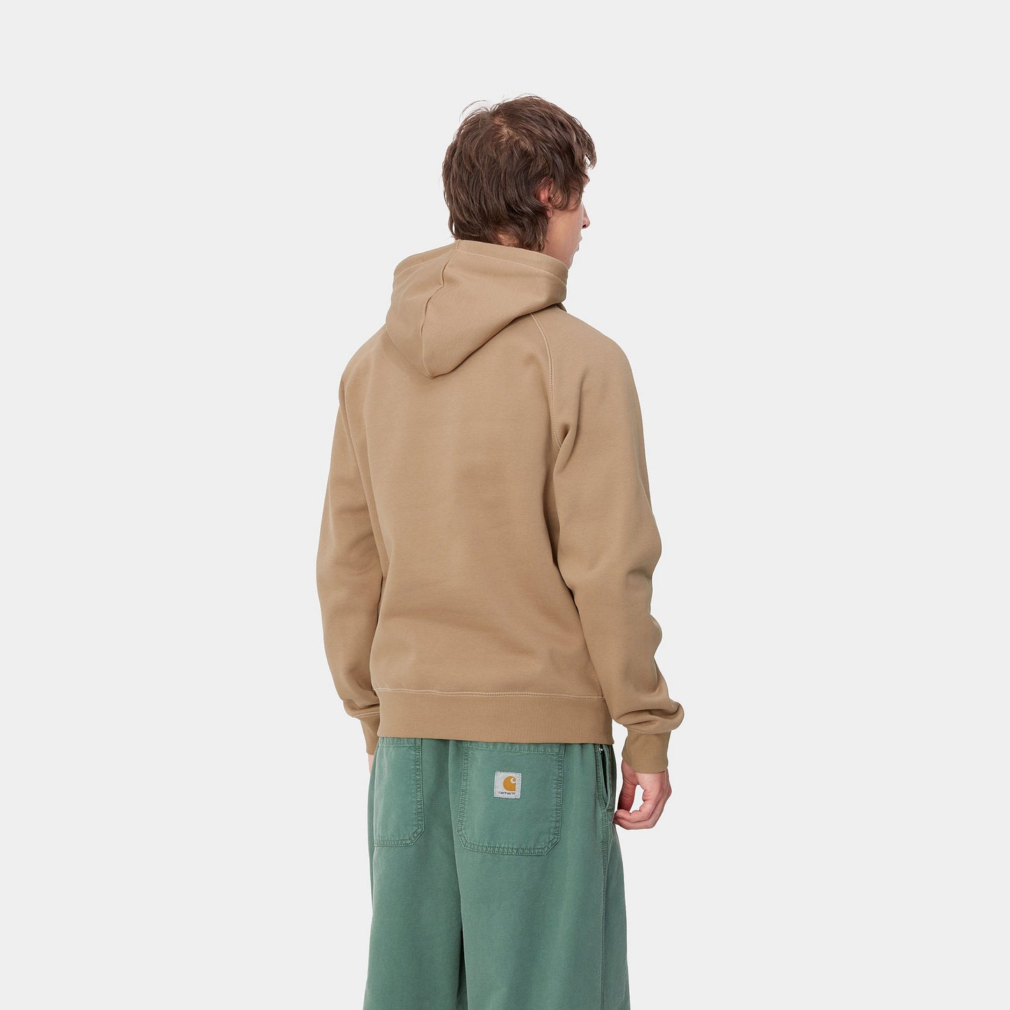 HOODED CHASE SWEAT - peanut/gold