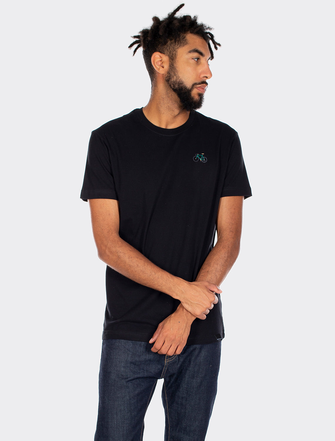 PEACERIDE EMB TEE - black