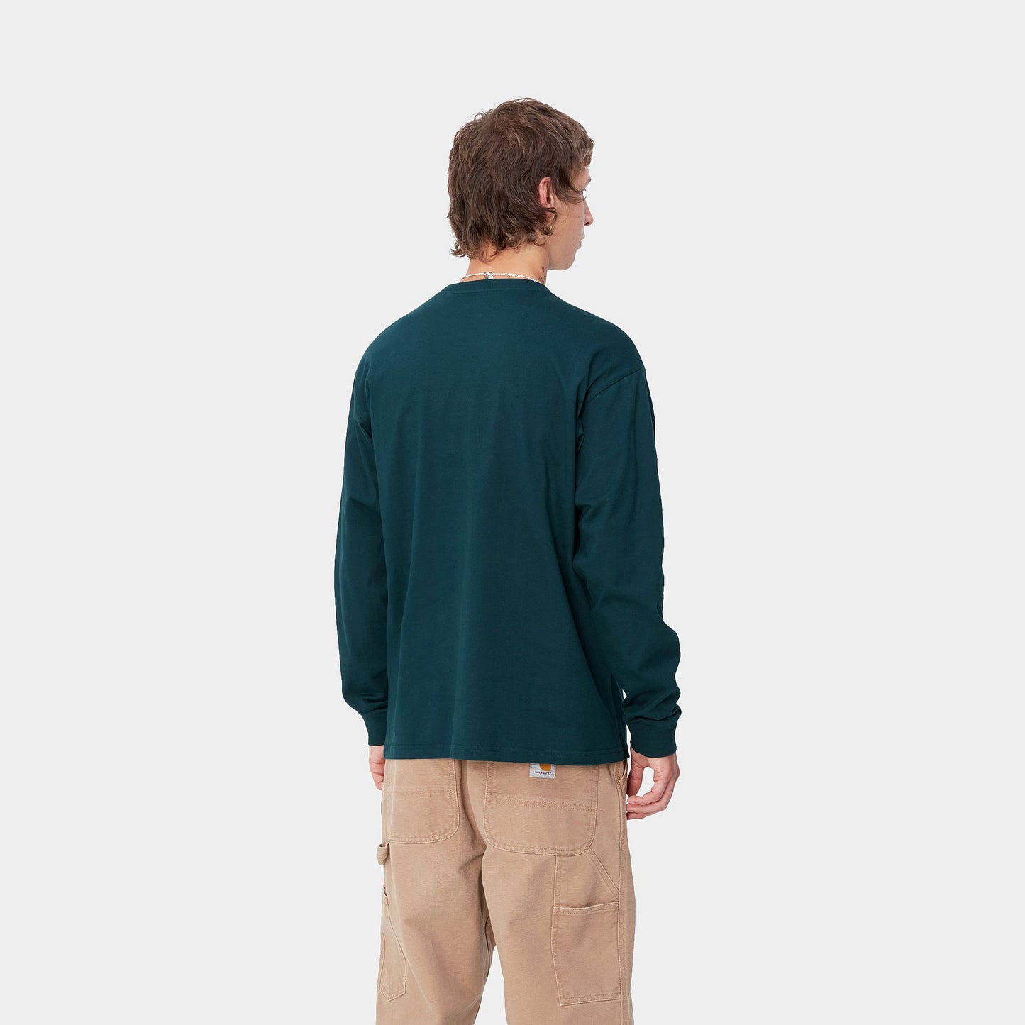 L/S CHASE T-SHIRT - duck blue/gold