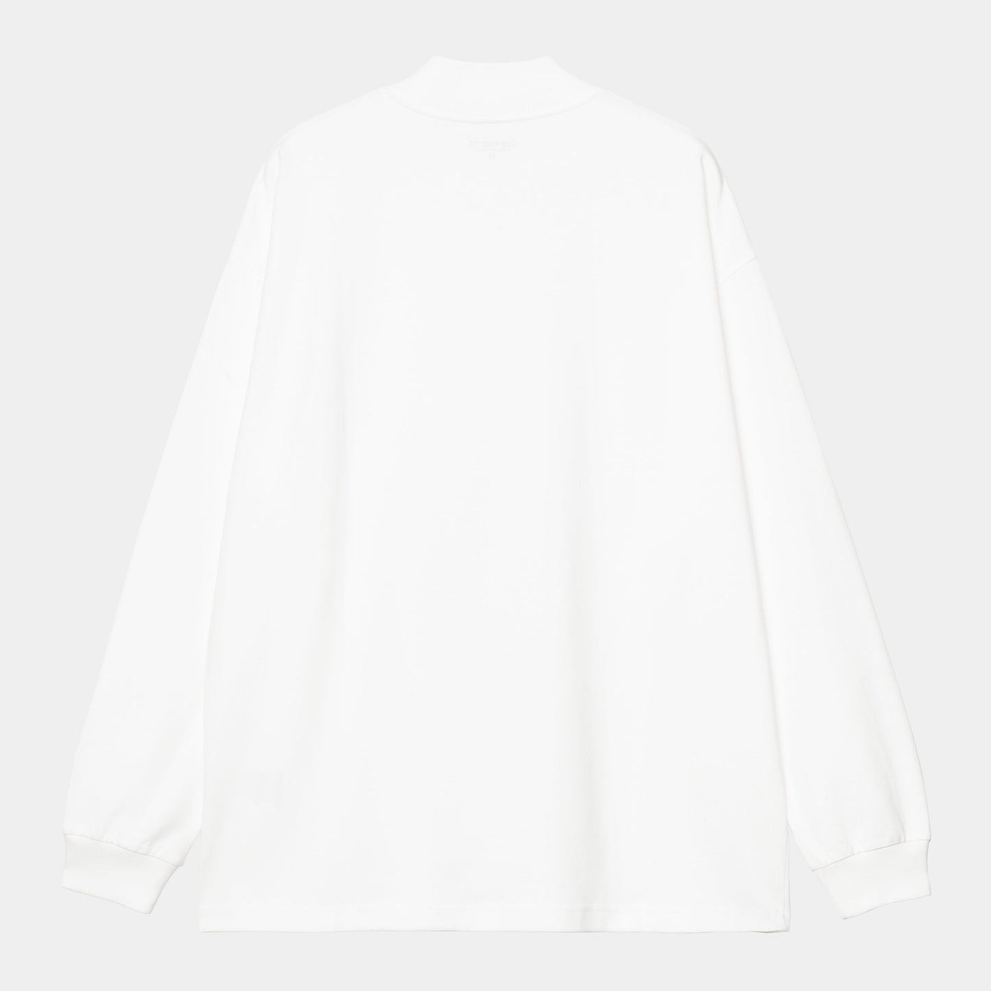 L/S SCRIPT MOCKNECK T-SHIRT - white