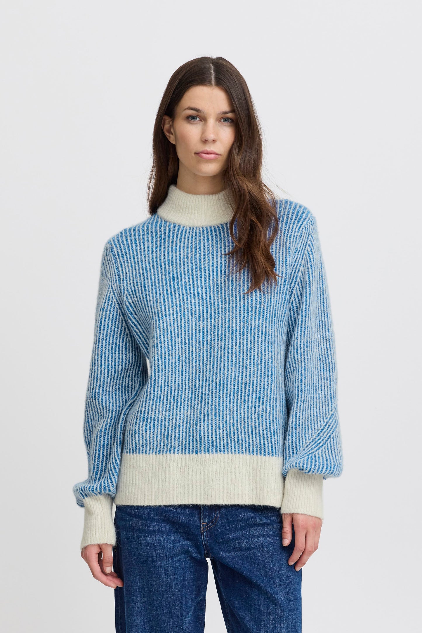 IHKAMARA L/S STRIPE 4 - strong blue