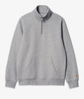 CHASE NECK ZIP SWEAT - grey heater/gold