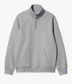CHASE NECK ZIP SWEAT - grey heater/gold