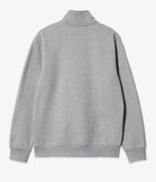 CHASE NECK ZIP SWEAT - grey heater/gold
