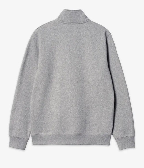 CHASE NECK ZIP SWEAT - grey heater/gold