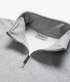 CHASE NECK ZIP SWEAT - grey heater/gold