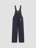 W' BIB OVERALL STRAIGHT - blue rinsed