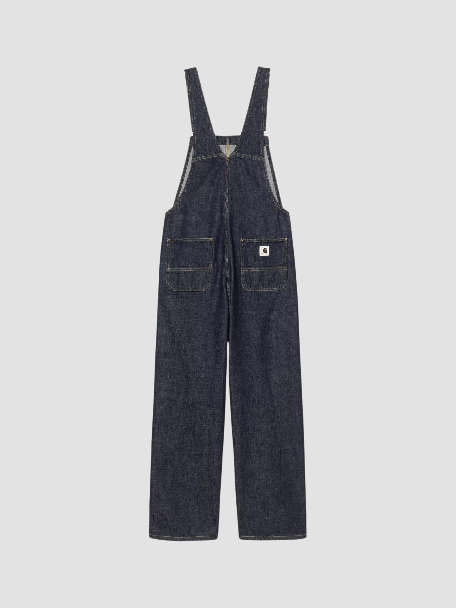 W' BIB OVERALL STRAIGHT - blue rinsed