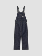 W' BIB OVERALL STRAIGHT - blue rinsed