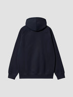 HOODED CHASE SWEAT - dark navy/gold