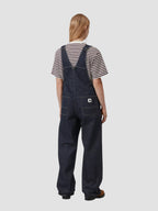 W' BIB OVERALL STRAIGHT - blue rinsed