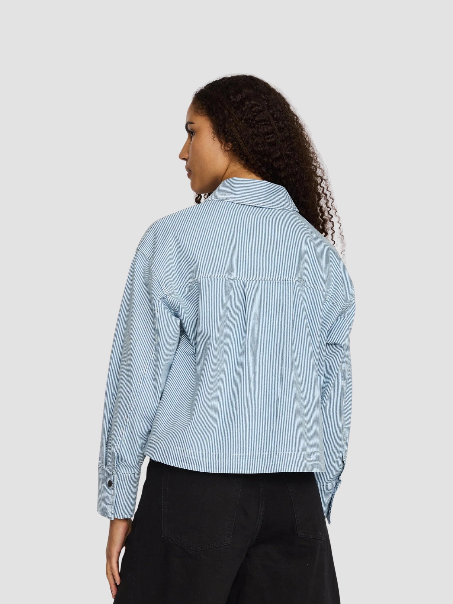 CROPPED SHIRT (33103) - blue