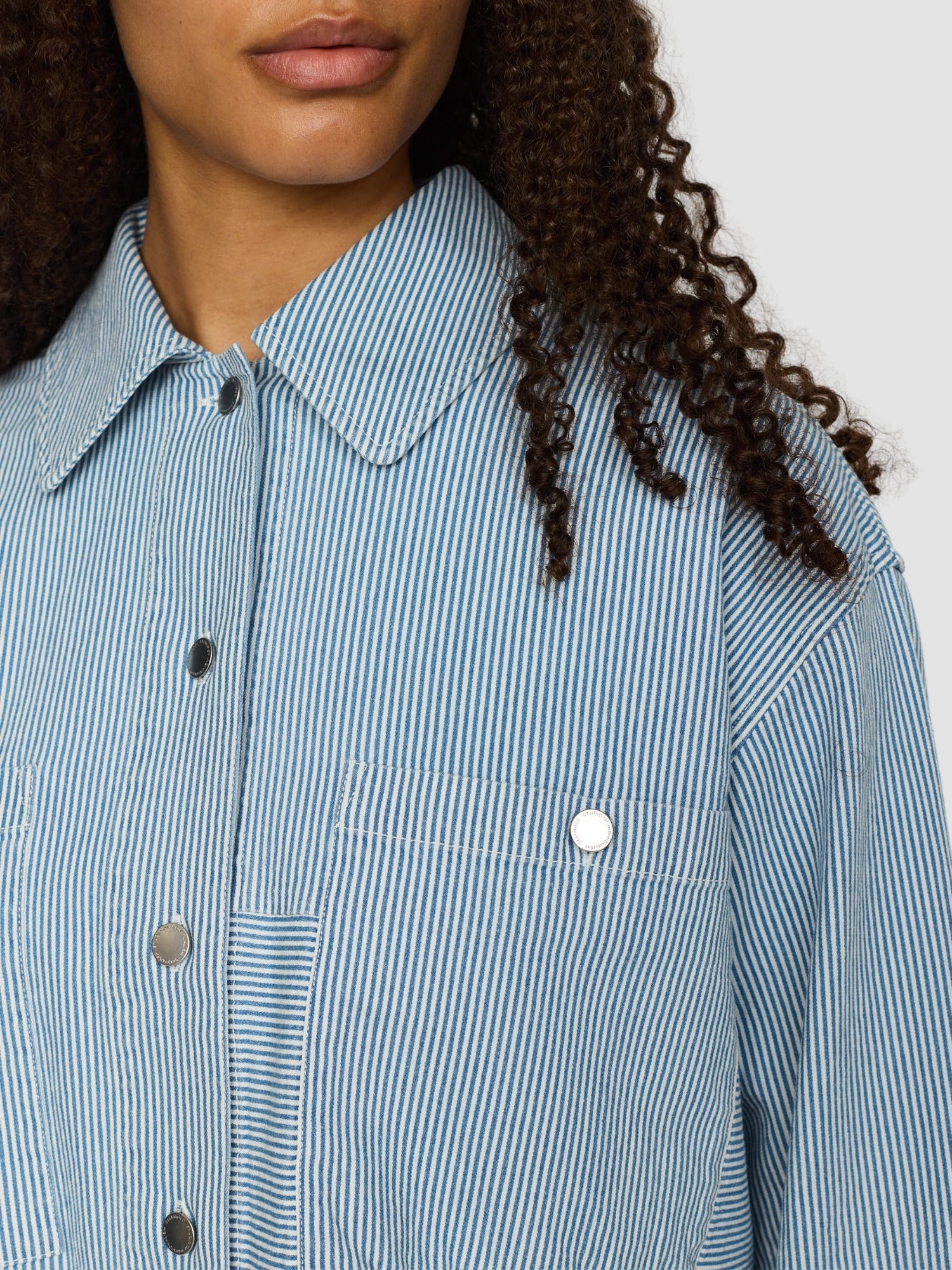 CROPPED SHIRT (33103) - blue