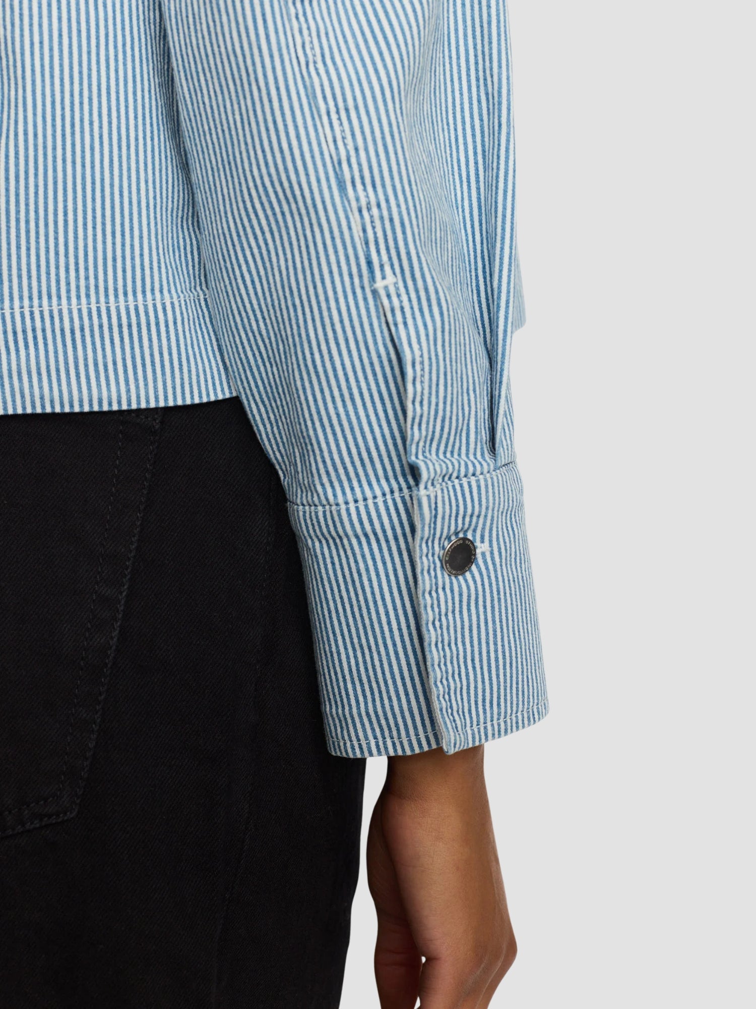 CROPPED SHIRT (33103) - blue