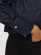 CROPPED SHIRT (33104) - navy