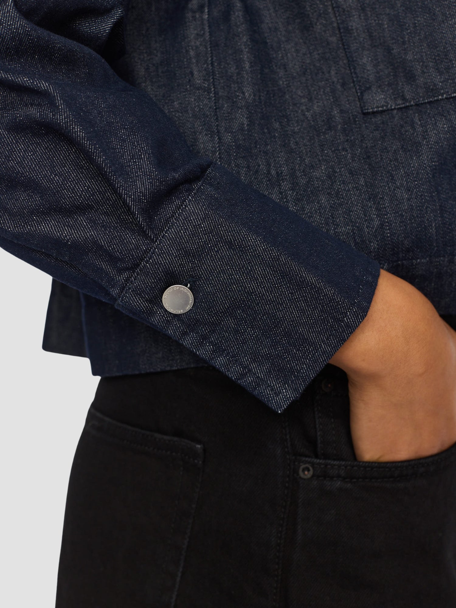 CROPPED SHIRT (33104) - navy