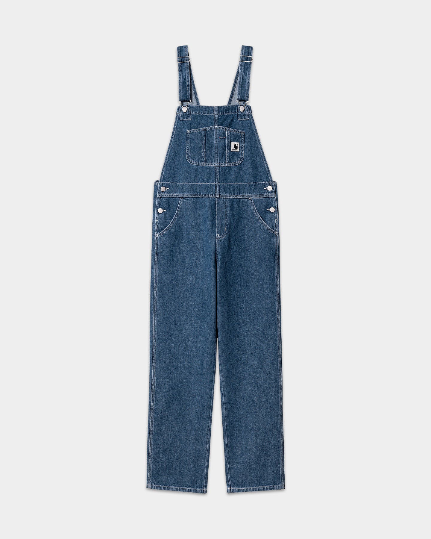 W' BIB OVERALL STRAIGHT - blue stone washed