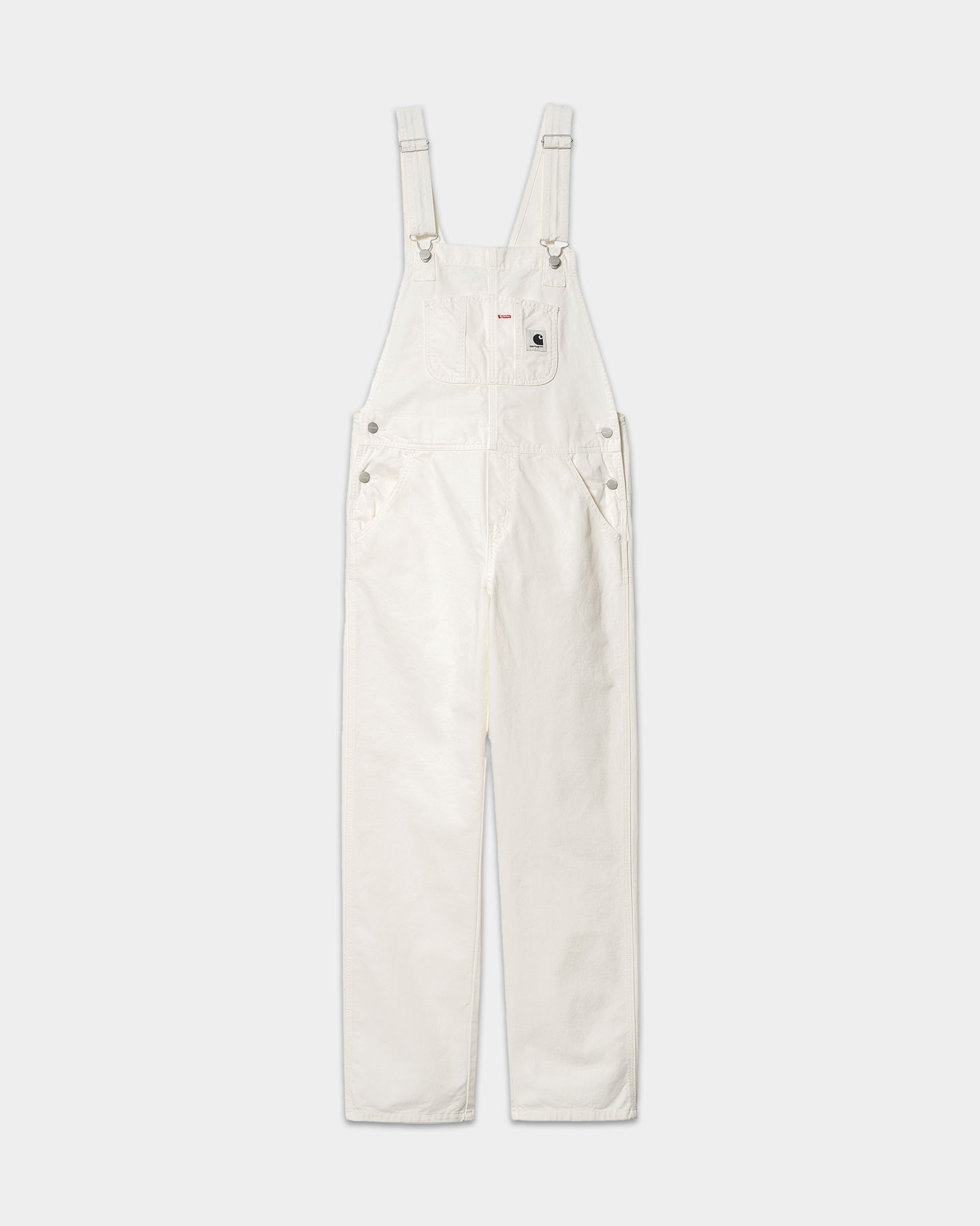 W' BIB OVERALL STRAIGHT - offwhite rinsed