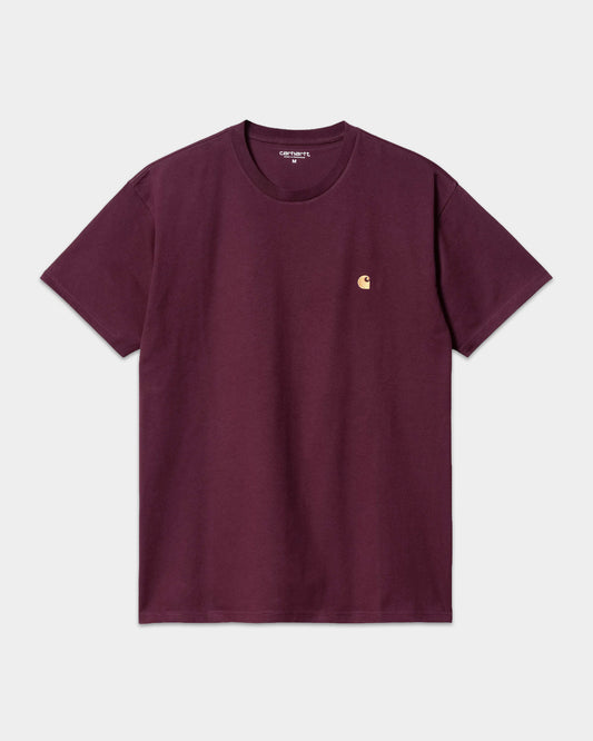 S/S CHASE T-SHIRT - amarone/gold