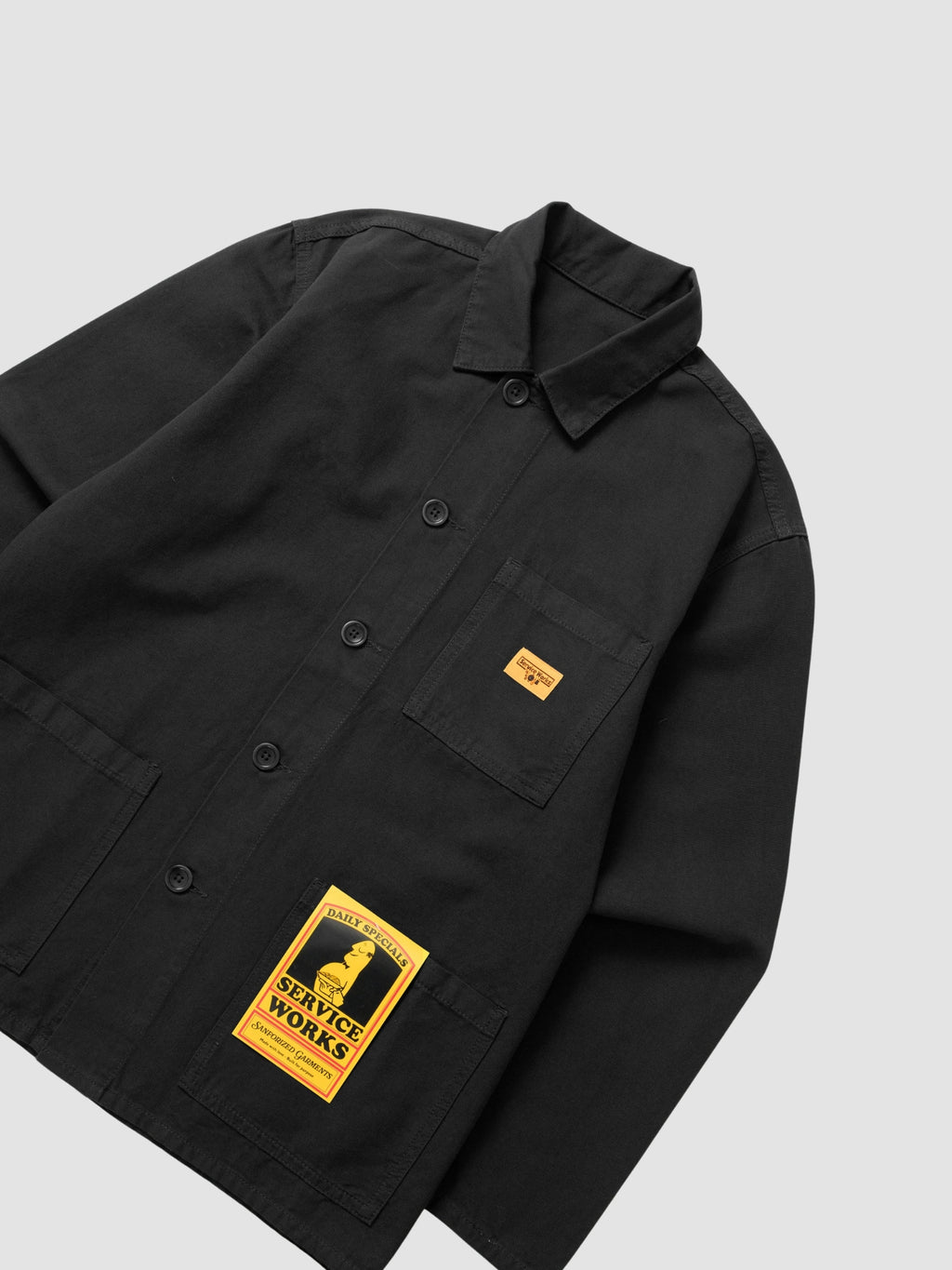 CANVAS CHORE SHIRT - black