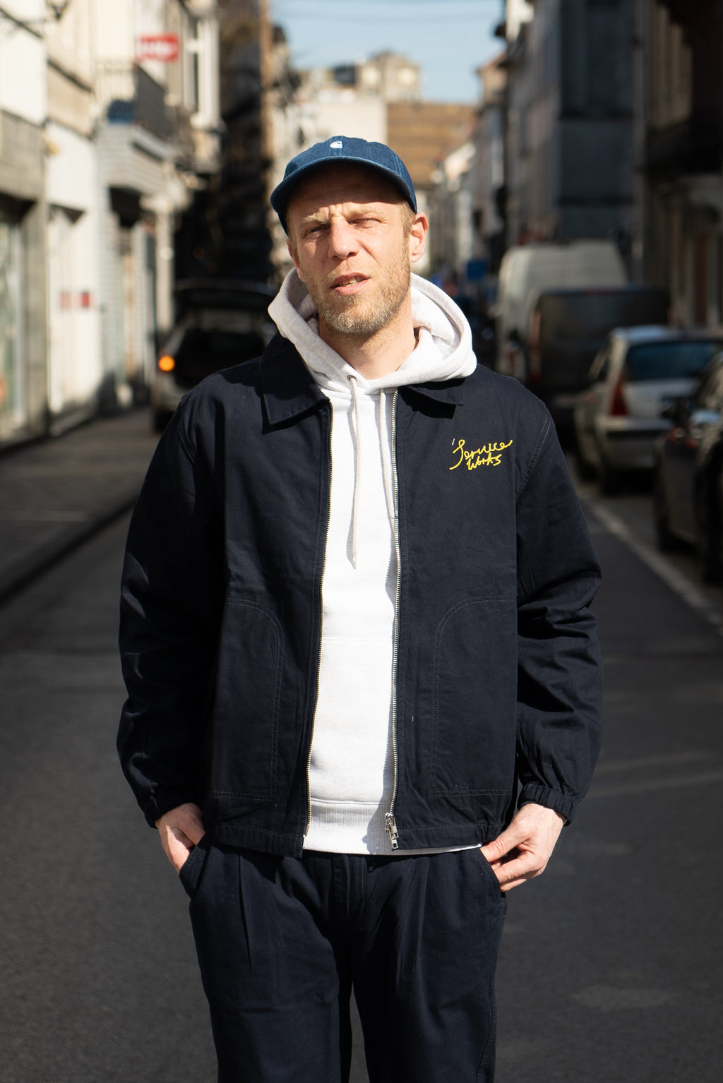 TWILL WORK JACKET - dark navy