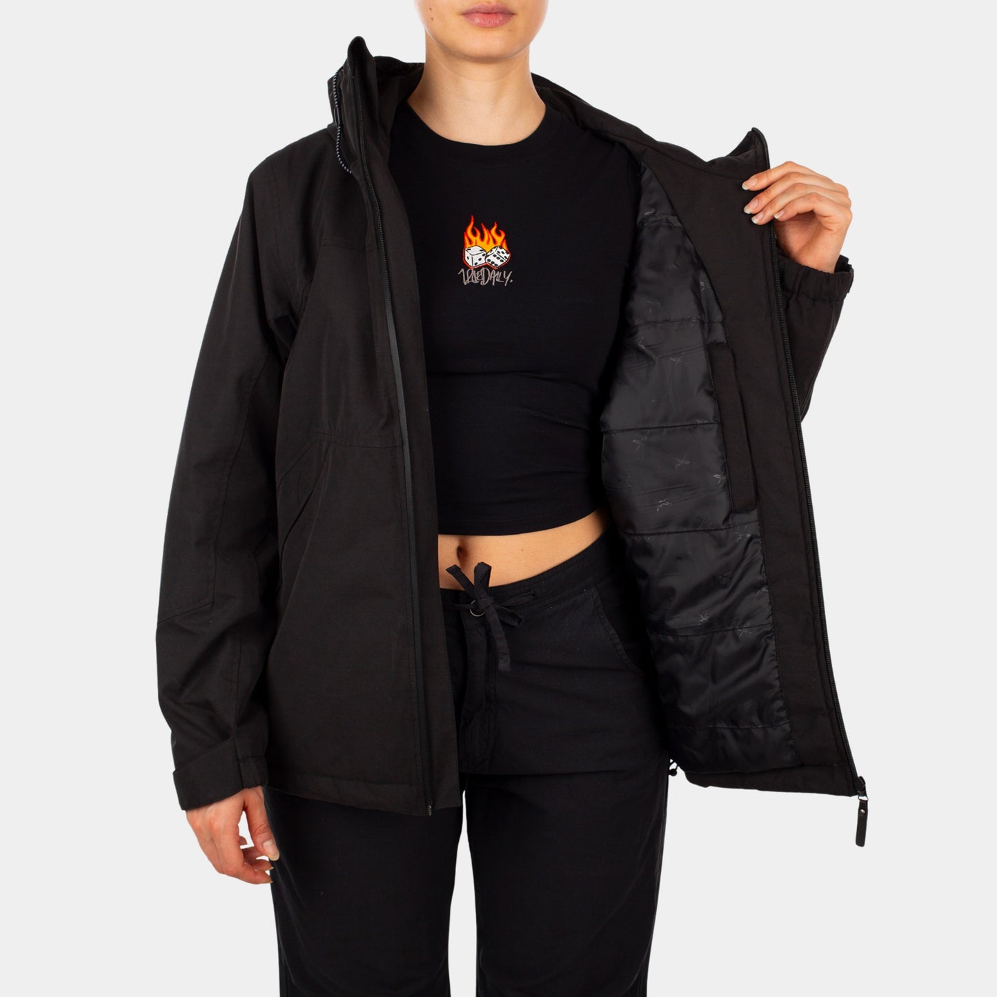 KAT HOODED JACKET - black