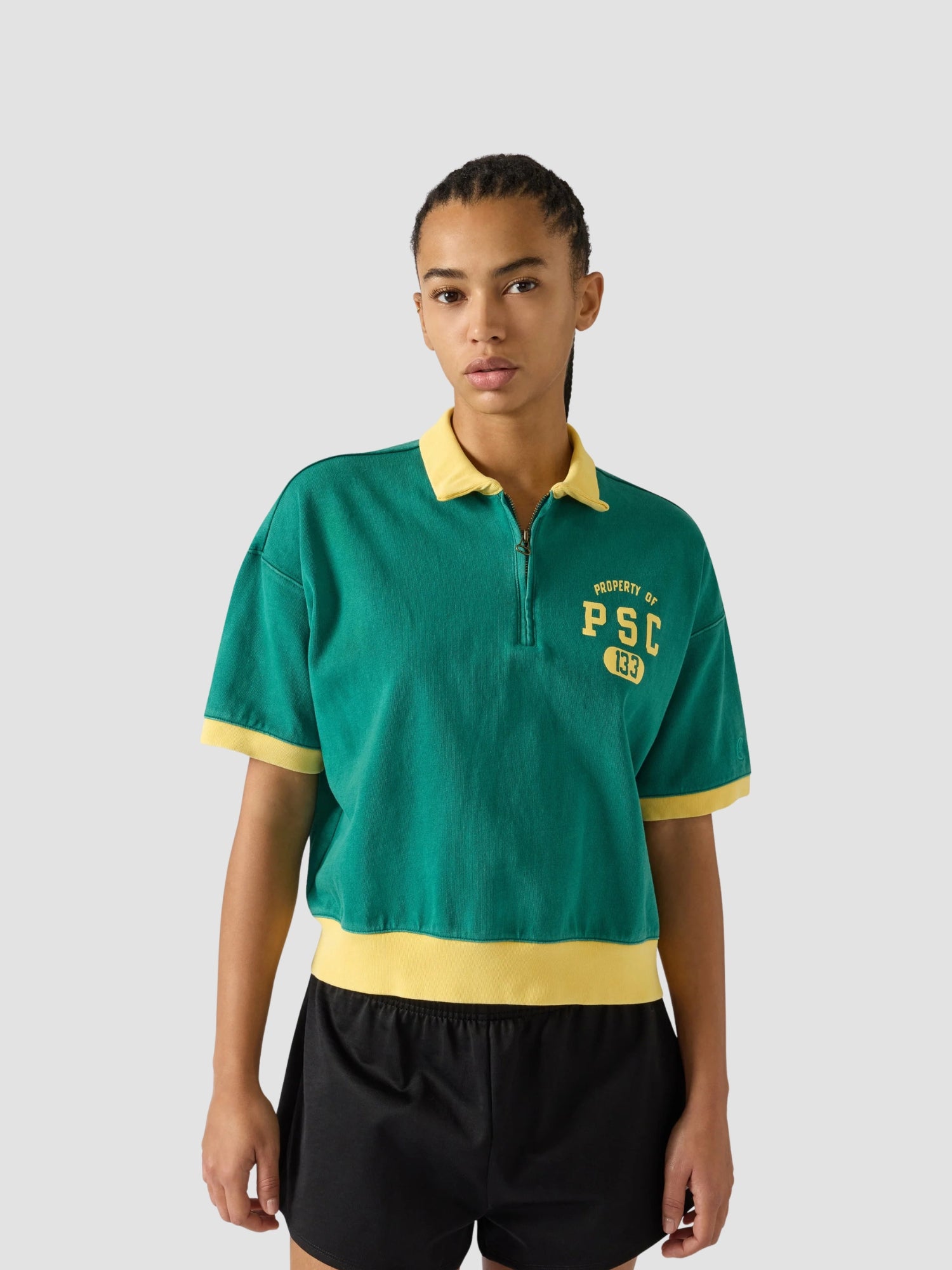 HALF ZIP POLO T-SHIRT - GLA