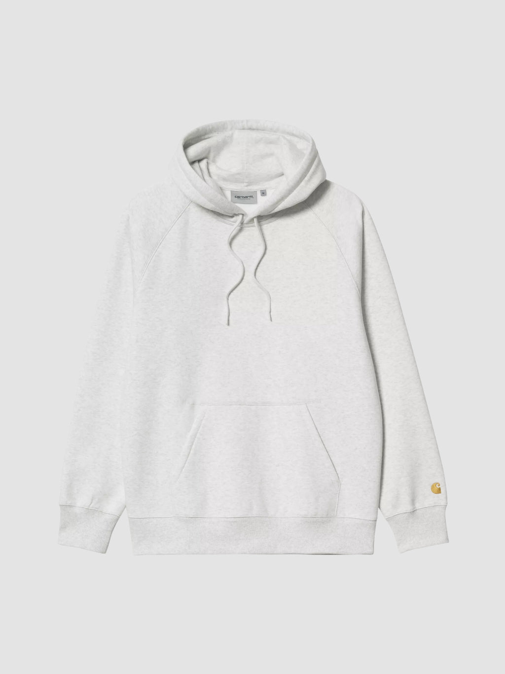 HOODED CHASE SWEAT - ash heather/gold