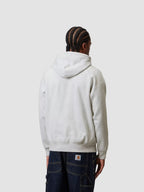 HOODED CHASE SWEAT - ash heather/gold