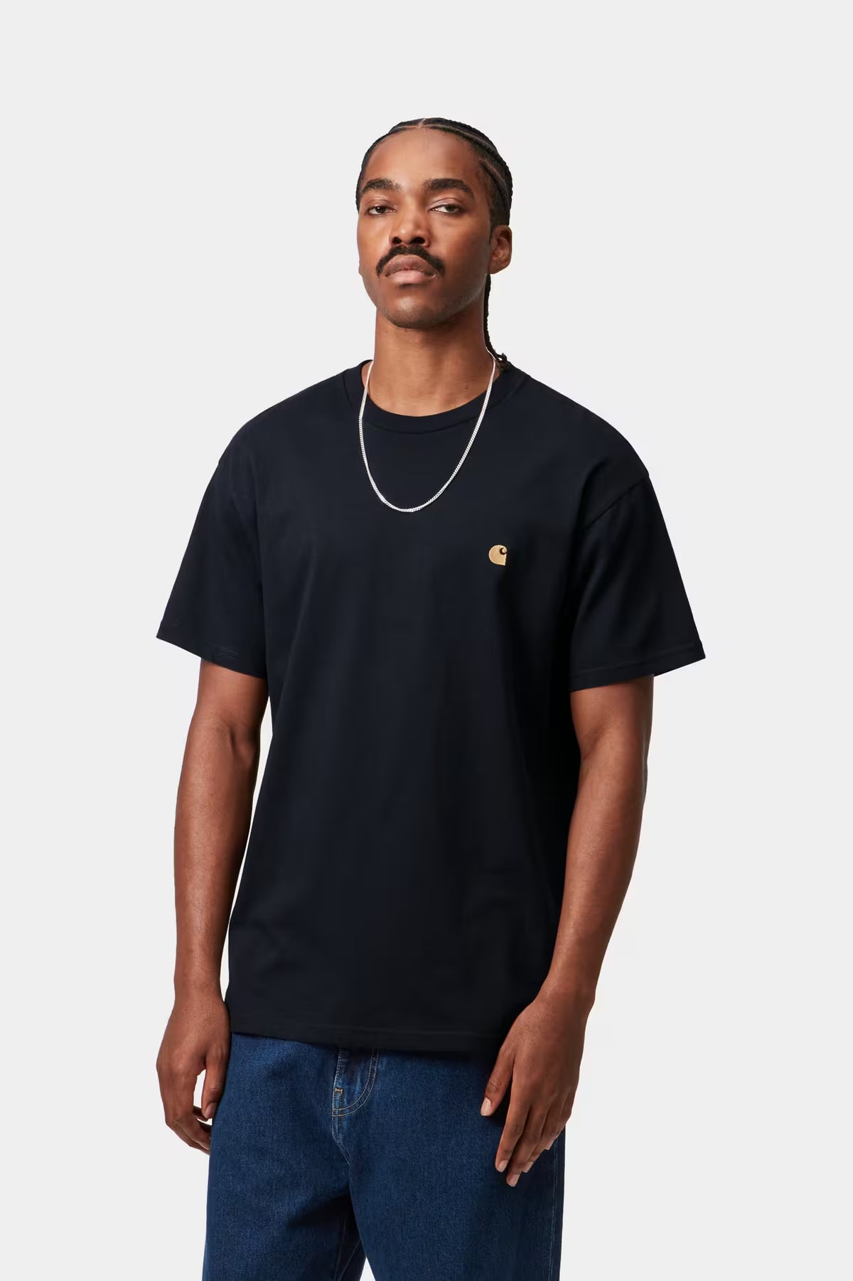 S/S CHASE T-SHIRT - dark navy/gold