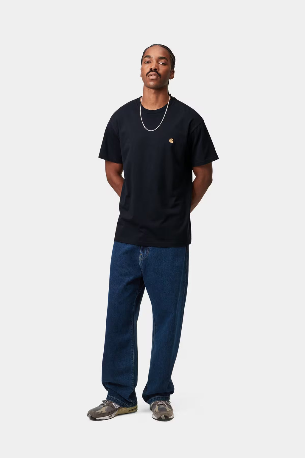 S/S CHASE T-SHIRT - dark navy/gold
