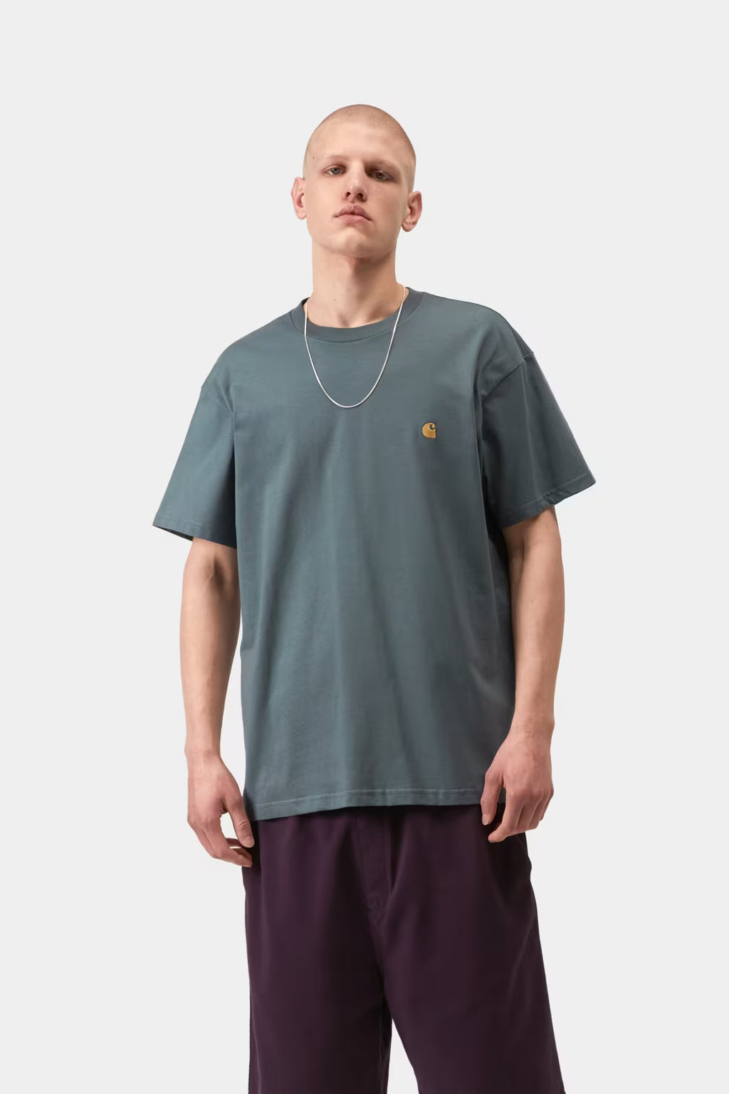 S/S CHASE T-SHIRT - cozy blue/gold
