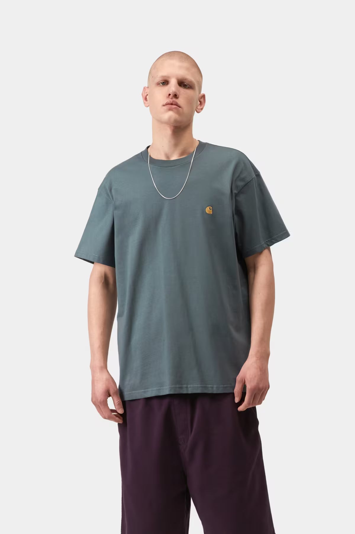 S/S CHASE T-SHIRT - cozy blue/gold