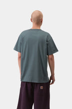 S/S CHASE T-SHIRT - cozy blue/gold