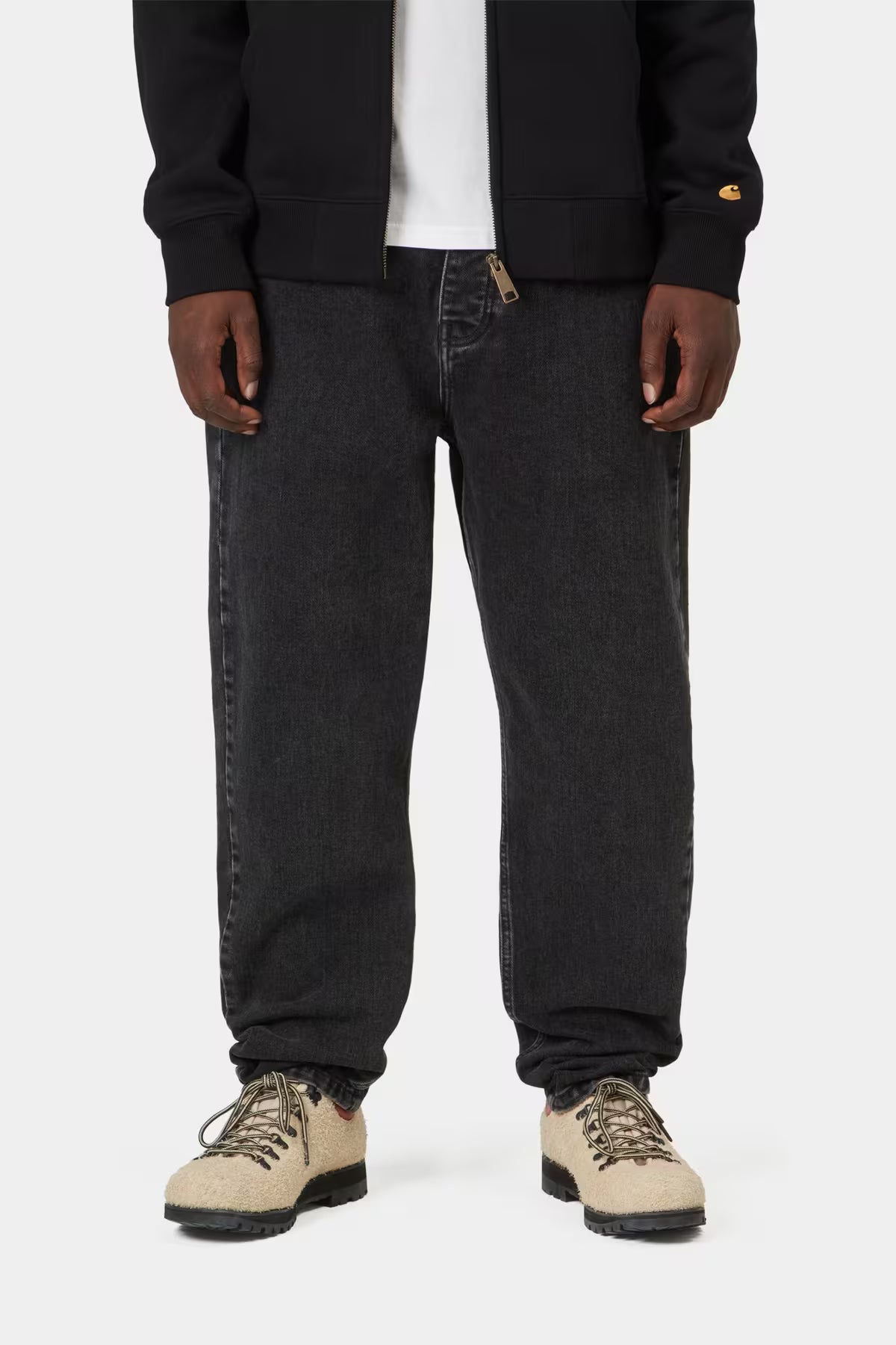 NEWEL PANT - black stone washed