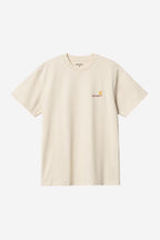 S/S AMERICAN SCRIPT T-SHIRT - natural