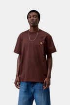 S/S AMERICAN SCRIPT T-SHIRT - amarone