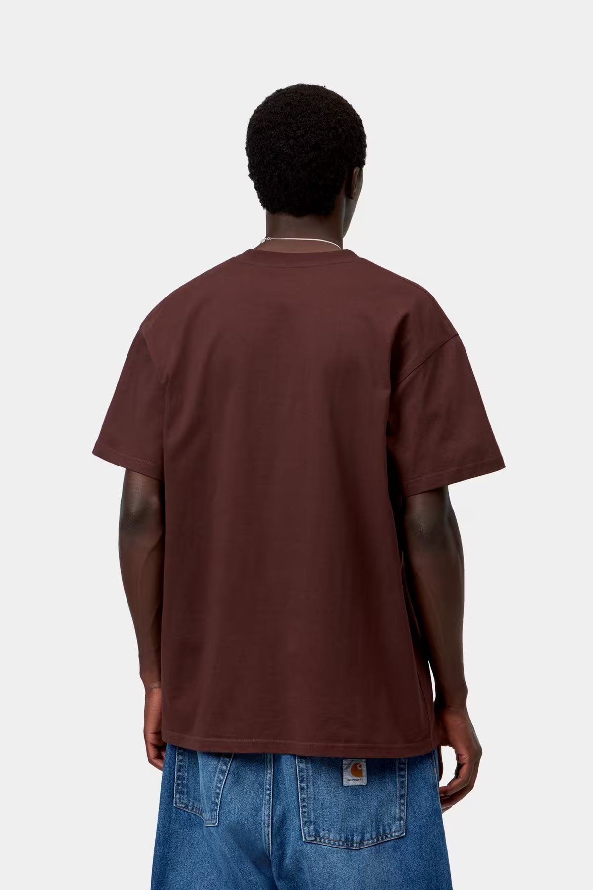 S/S AMERICAN SCRIPT T-SHIRT - amarone