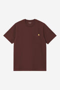 S/S AMERICAN SCRIPT T-SHIRT - amarone