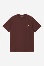 S/S AMERICAN SCRIPT T-SHIRT - amarone