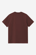 S/S AMERICAN SCRIPT T-SHIRT - amarone